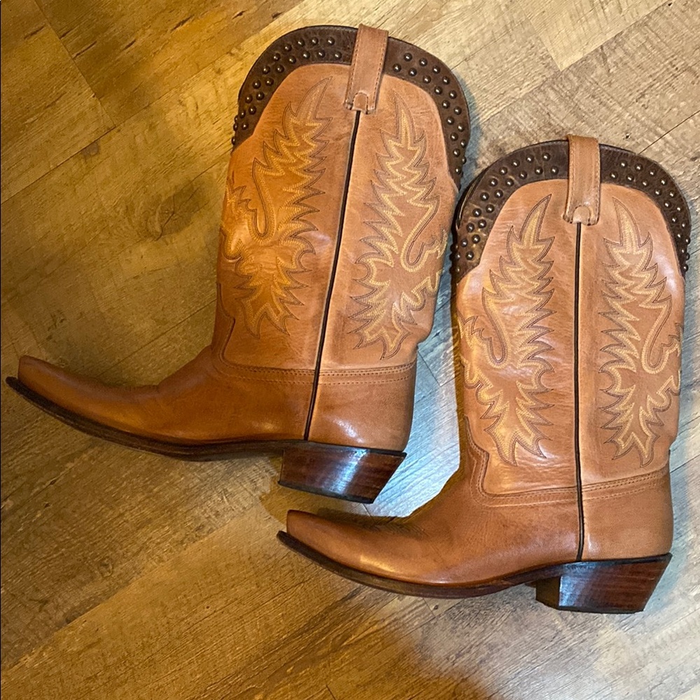 Studded Tan Cowboy Boots Gypsy Rose